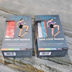Gaiam Restore Mini Loop Bands Set Of 2 Packs